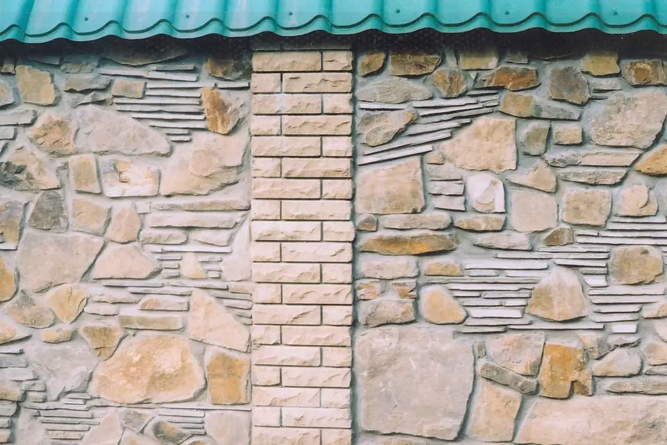 Пісковик, облицювання стіни, плитняк, фото 14